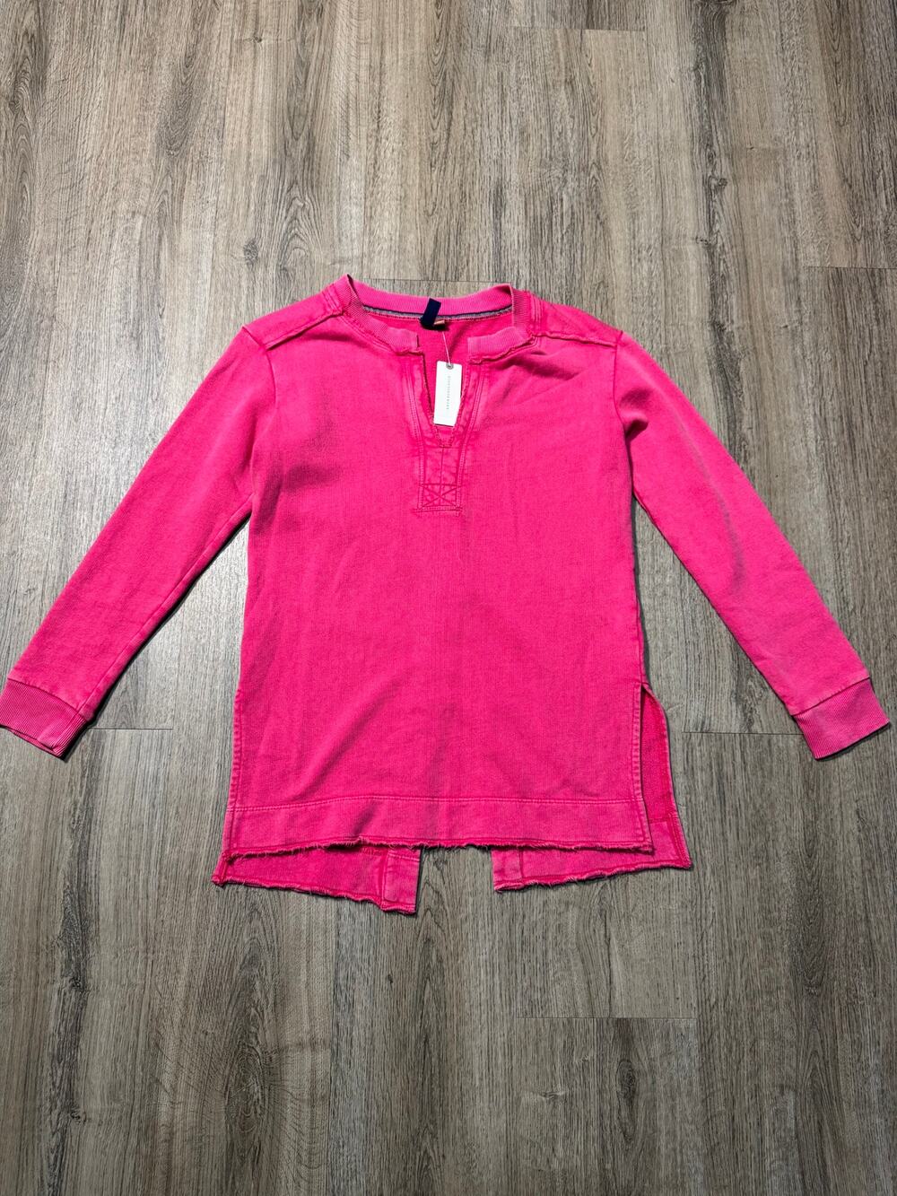Pilcro by Anthropologie Women's Bright Pink Long Sleeve Pullover Top